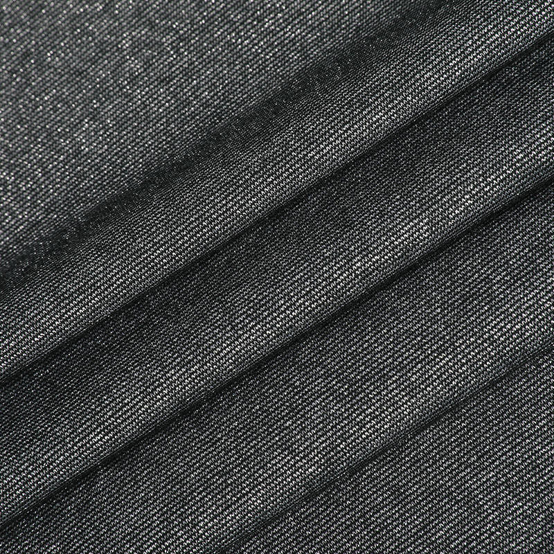 Anii 40 R Negru + Argintiu Lurex + 40D Spandex Single Jersey Anii 40 R Negru + Argintiu Lurex + 40D Spandex Single Jersey